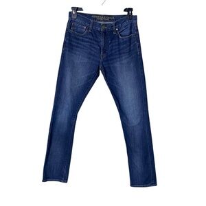 American Eagle Men' Slim‎ Jeans Y2K Size 30 Blue Denim Western Rodeo Classic
